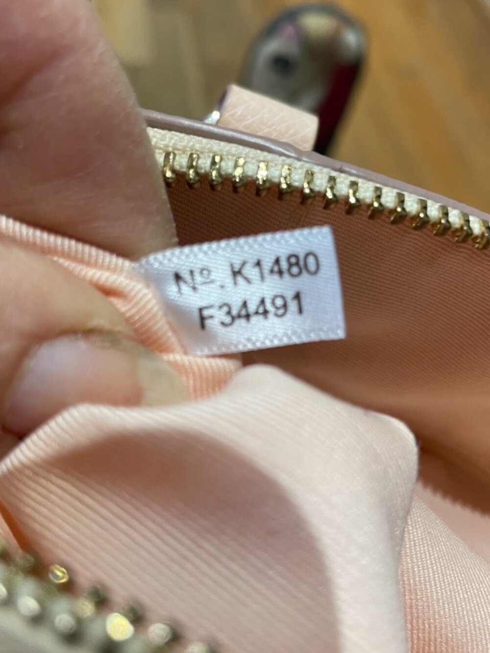Coach Cora Domed Satchel Leather Peach and Cream Handbag - Picture 14 of 14